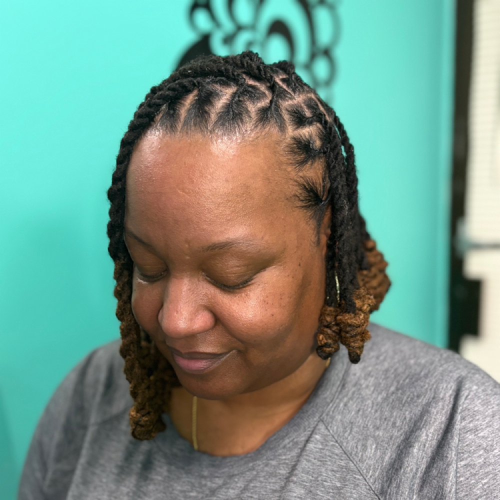 Loc Knot Bob (no hair added) at Styled By Tish in Chicago, IL
