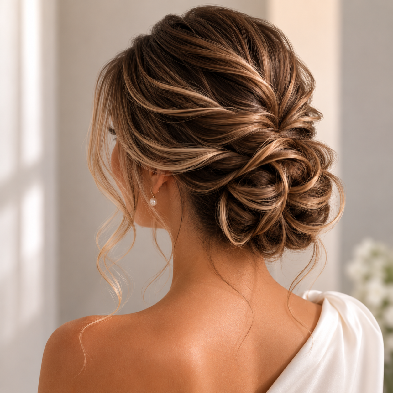Bridal Updo Hair Styling at Natural Hair Center in Aventura, FL