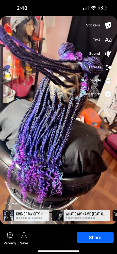 Knotless at Aaliyah’s Creations in Manchester, NH