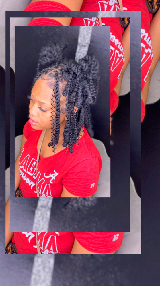 Short Boho Invisible locs Sythetic
