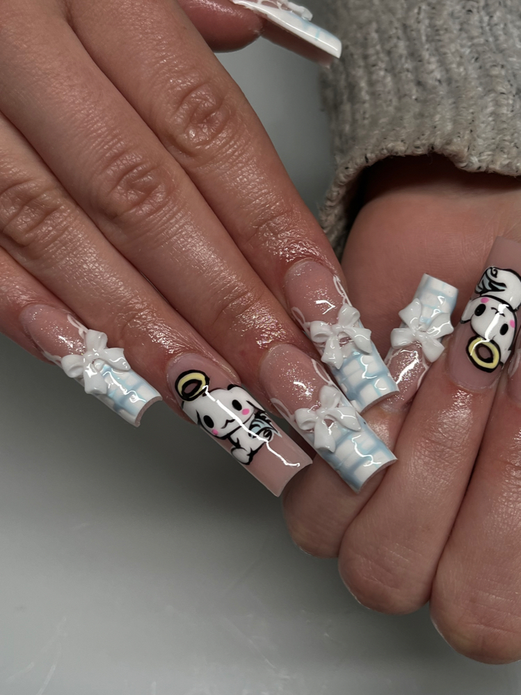 Intricate nail art full set L/XL