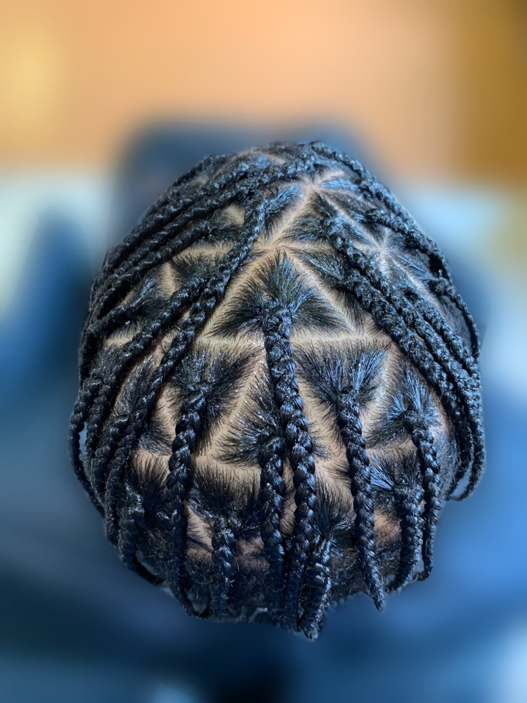 Natural Box Braids: Small