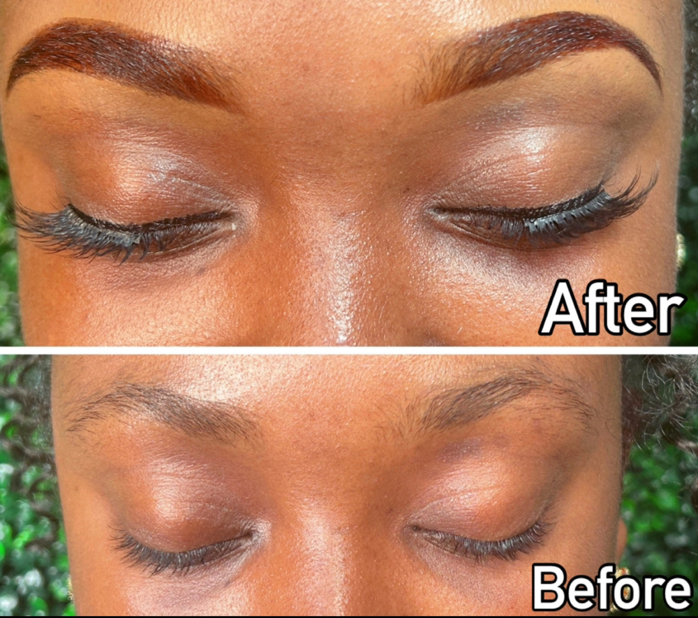 Brow shaping with Lashes at FACES BY MINDY