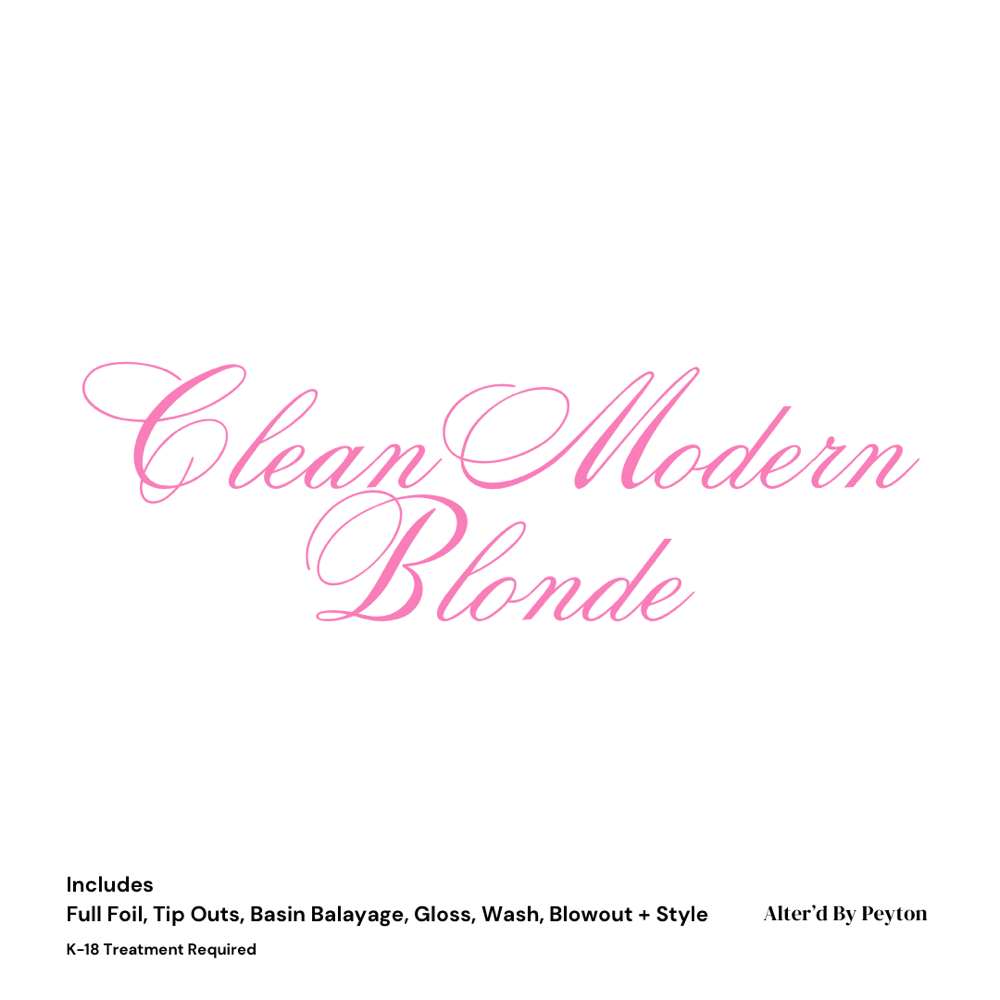 Clean Modern Blonde