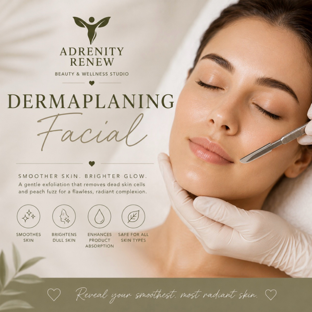 Dermaplaning Glow Facial at Adrenity Renew Studio in Dallas Tx, TX
