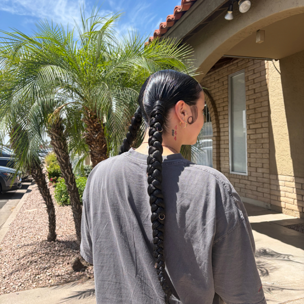2 Braided Ponytails at ZeeBeauties in Scottsdale, AZ