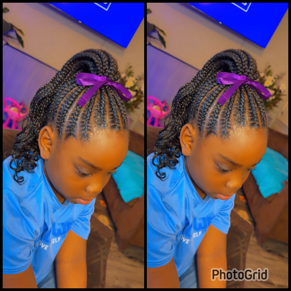 Kids Small Braided Ponytail Age6-12 at Maree Braids in Laurel, MS