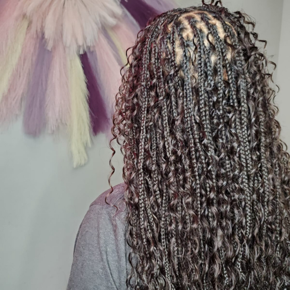Boho Knotless Braids at Glow Braiding Atlanta in Kennesaw, GA