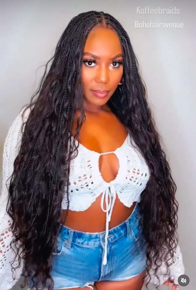 Butt/hip Length Bohemian braids
