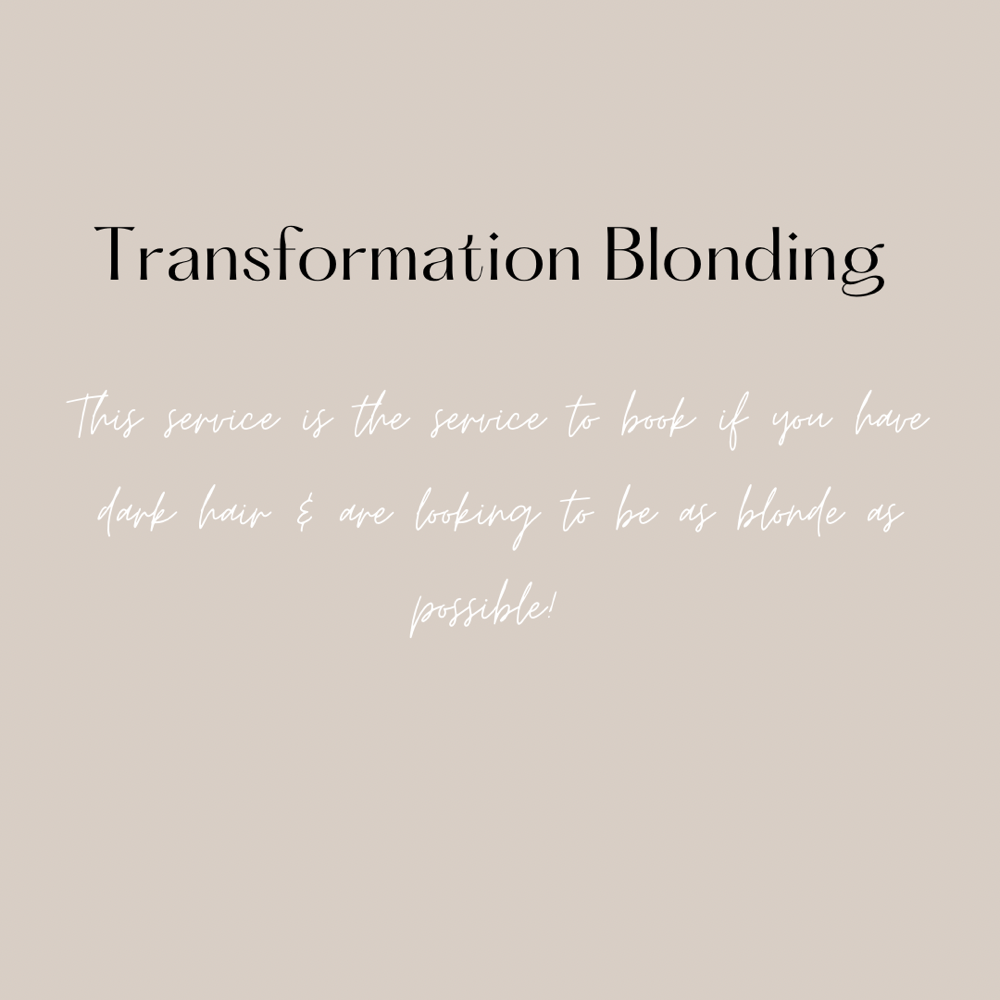 Transformation Blonding