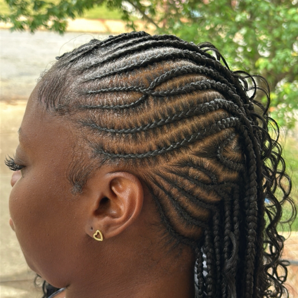 HalfMohawk Knotless - Mid back at Knotless By Mya in union city, GA