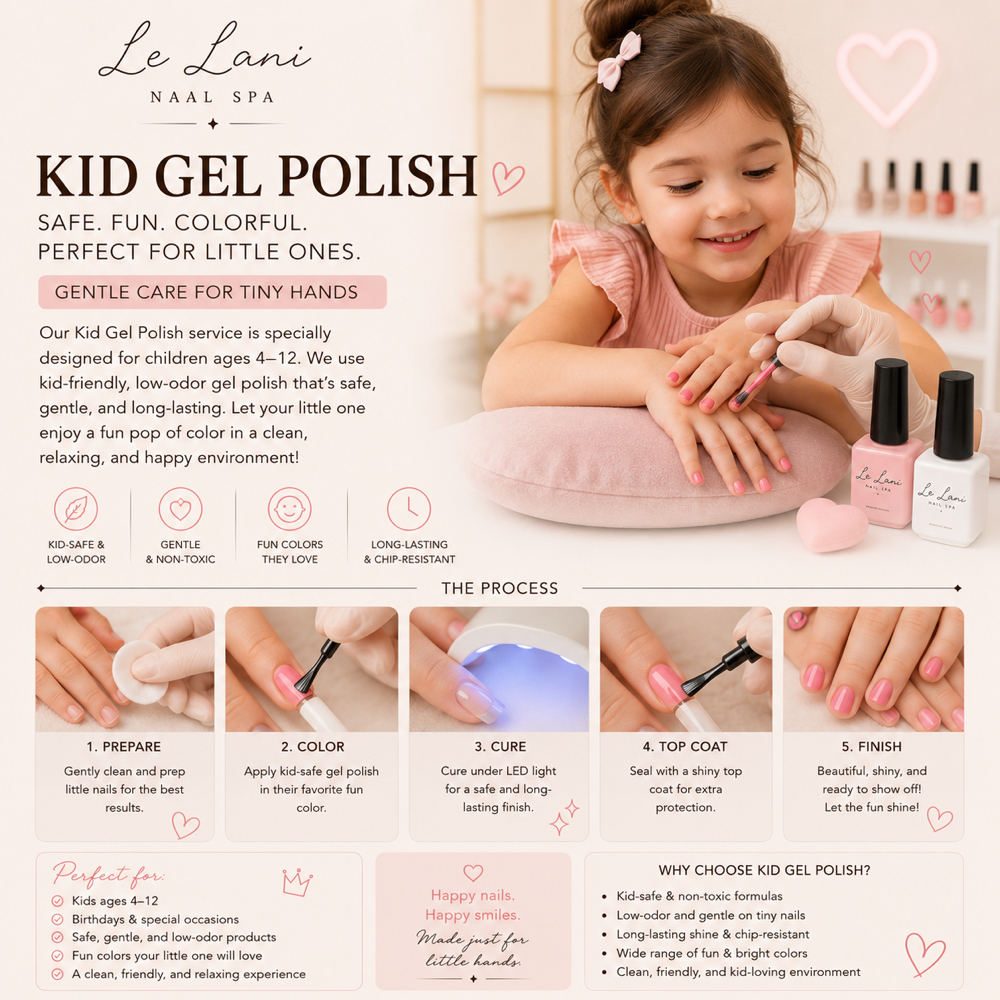 Kid's Gel Manicure at Le Lani Nail Spa in Los Angeles, CA