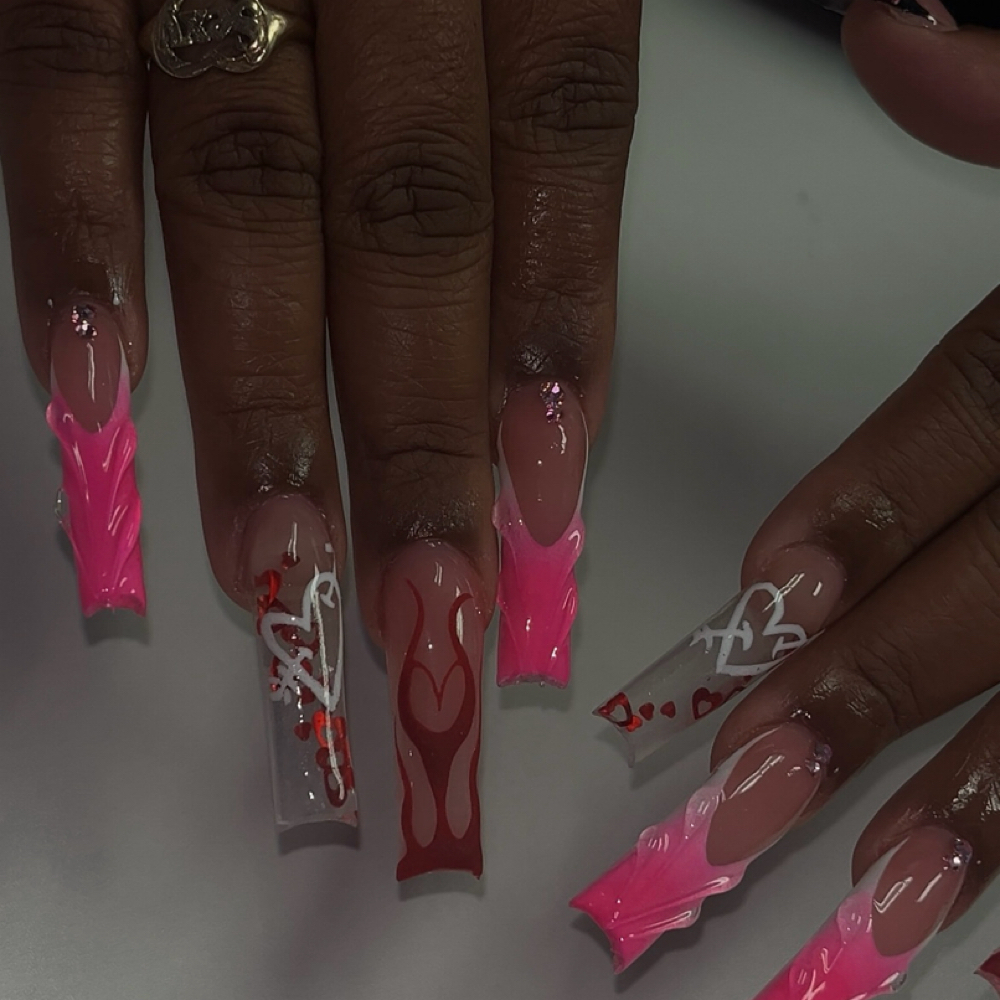 Nail/acrylic toe Combo at Nessasnailgallery in Jacksonville, FL