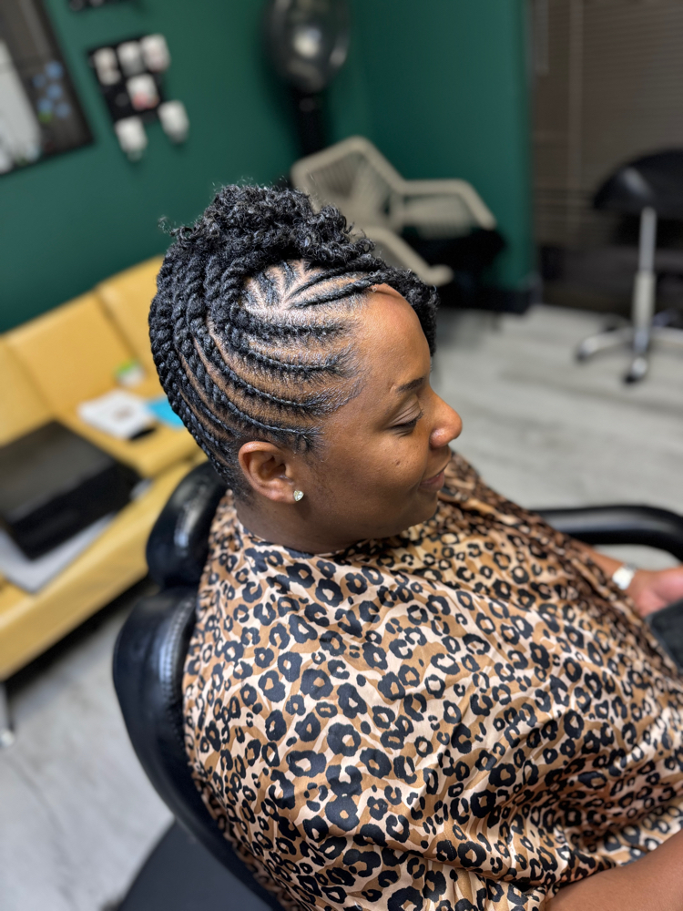 Flat Twist Updo (Added Hair)