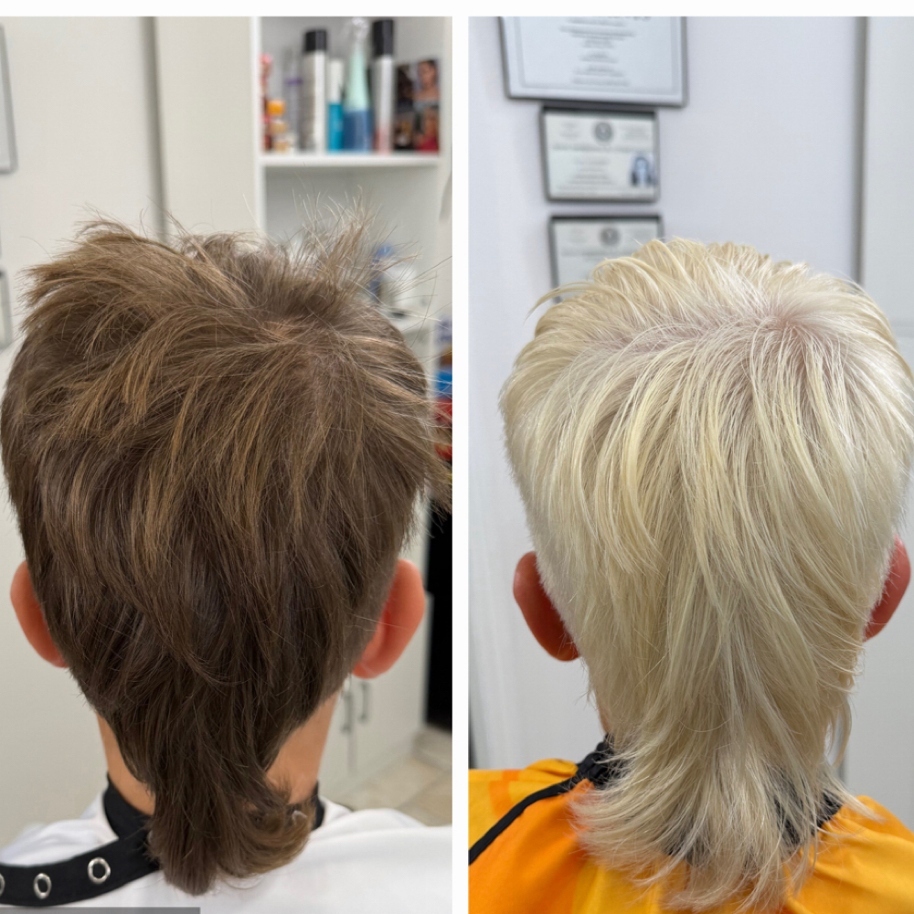 Full Bleach Blonde Hair at Gaby’s Styled Studio in The Woodlands, TX