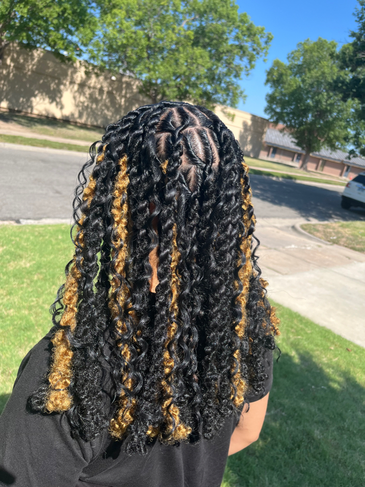 Shoulder length invisible locs at BraidsByJinece in Wichita, KS