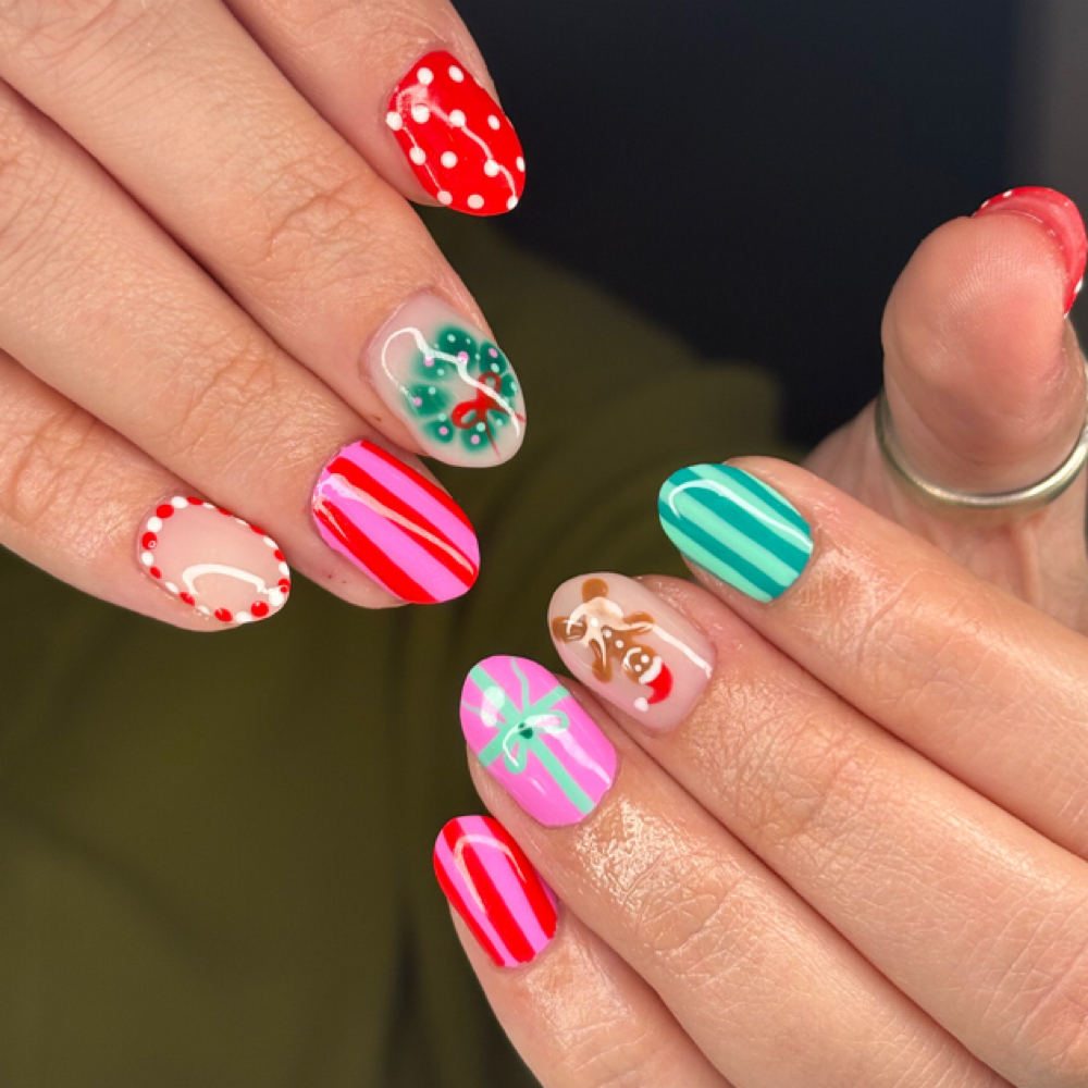 Level 2 Hand Painted Design at Sunshine Nails By Audrey in Ky, KY