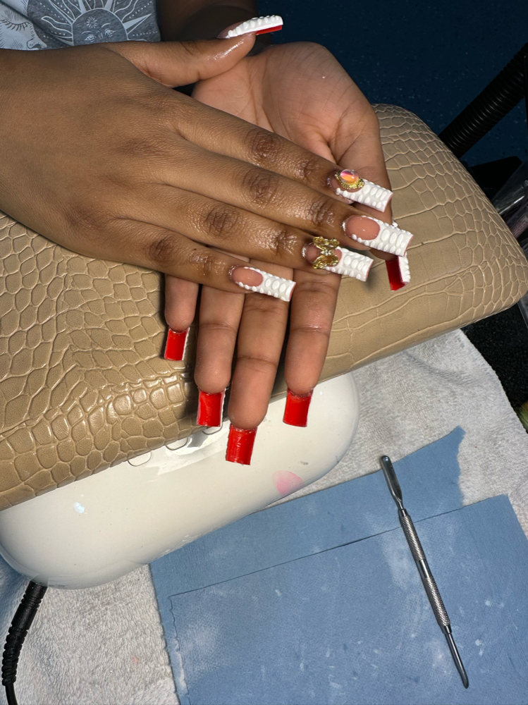French Tip( Croc Print)