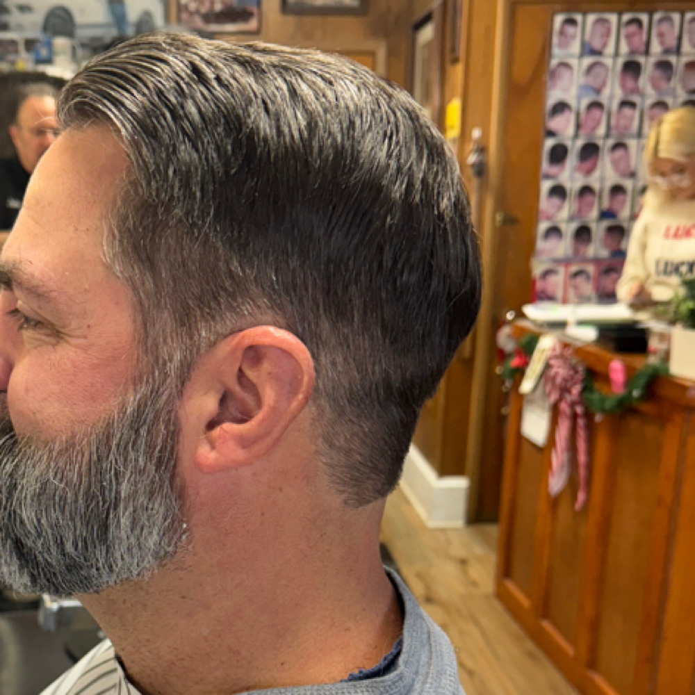 Side Part Haircut at Ruffini’s Barbershop in West Grove, PA