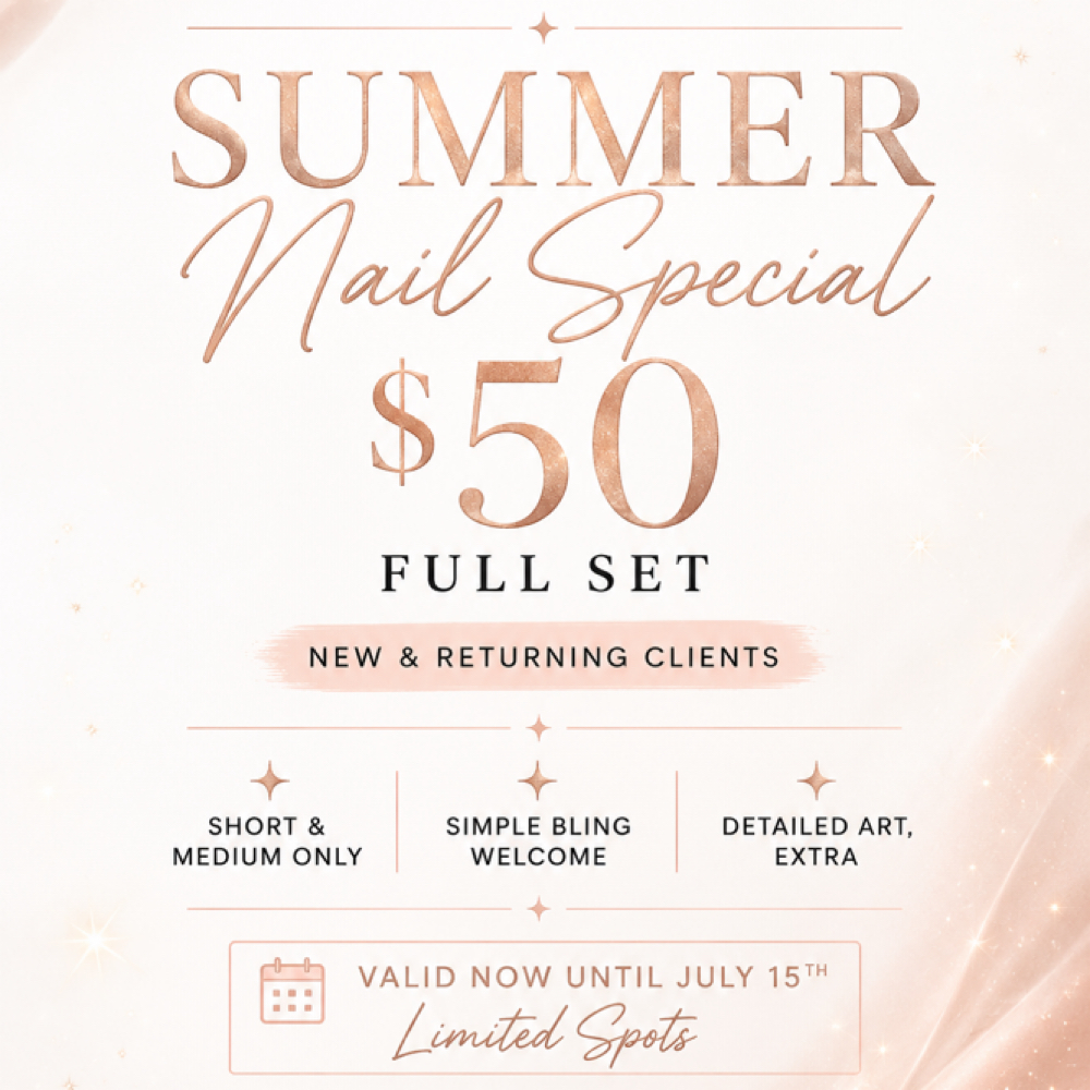 SUMMER FULL SET W/ DESIGNS SPECIAL at Crystal Nails in Reedley, CA