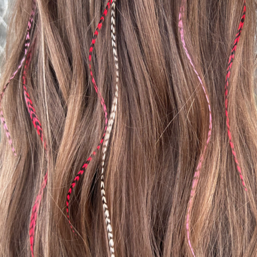 Hair Feather Installation at Beauty By Kels in Centerville, TN