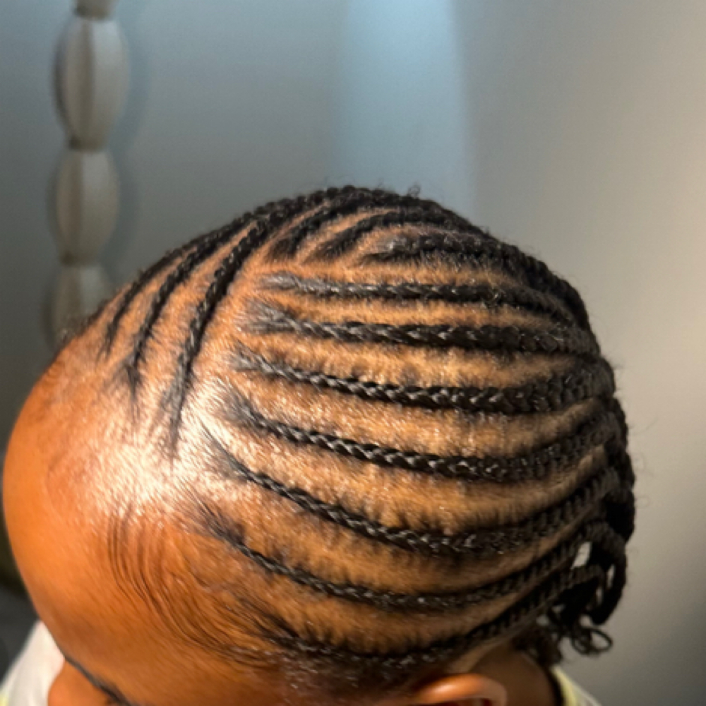 Small Cornrows at Braids & Bows in Columbus, OH