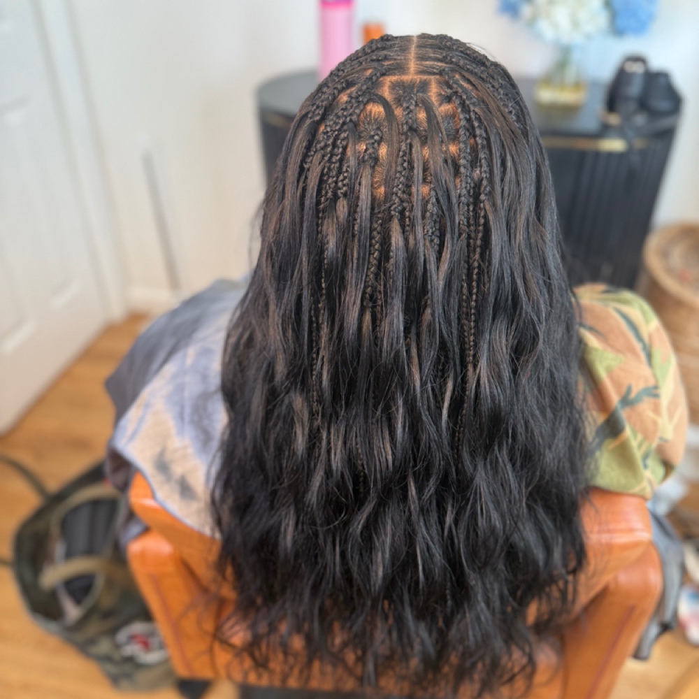 Boho Wavy Mid Back at Chrisma Braids in Irvington, NJ