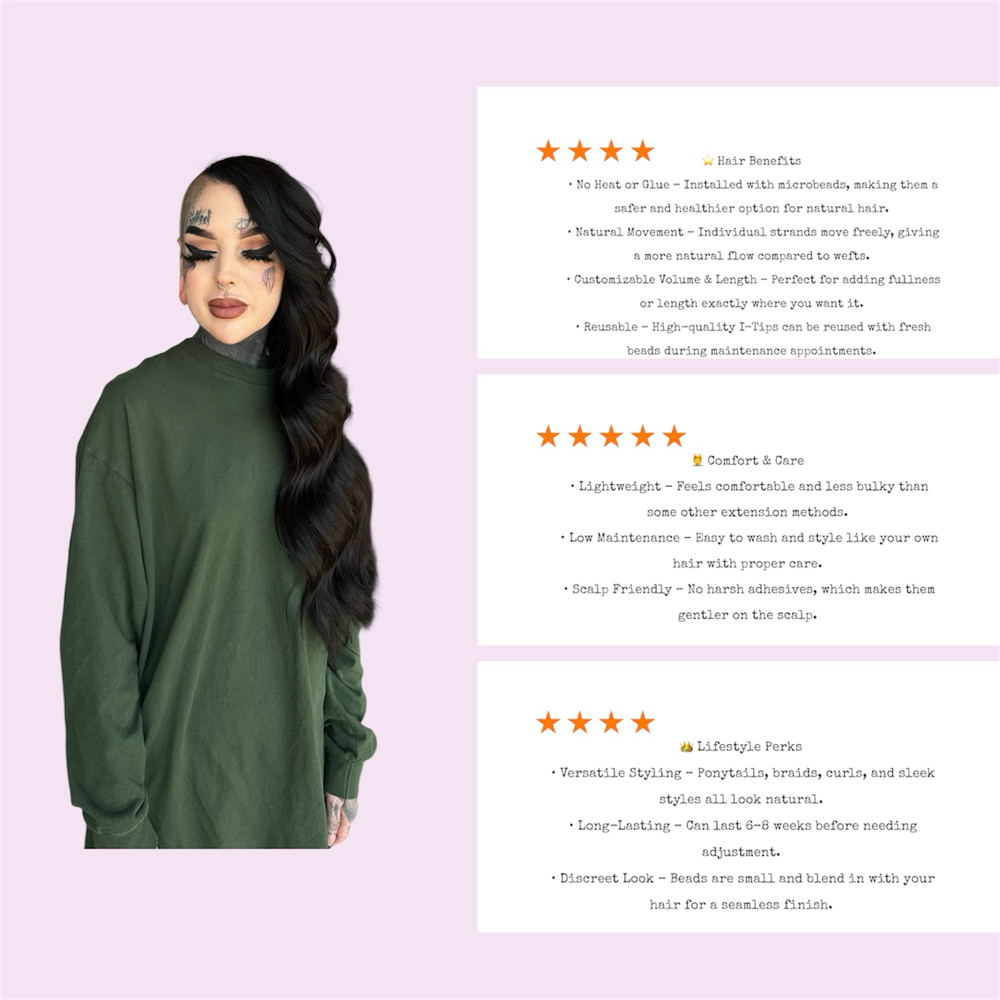 I Tip Hair Extension Install