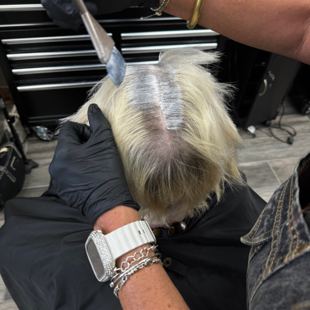 Bleach Root Touch at Desert Rose Beauty Co in Friendswood, TX
