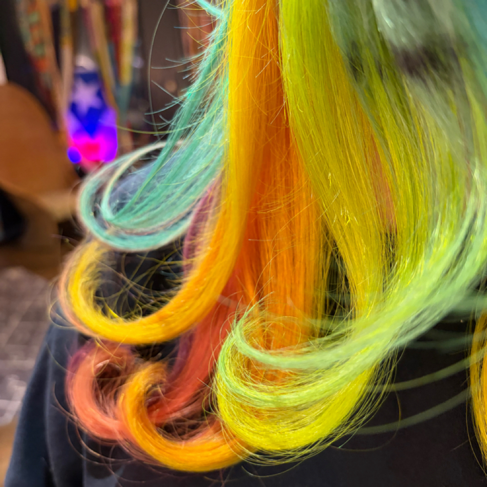 Partial Vivid or Racoon stripe at thehairfairysoph in Chicago, IL
