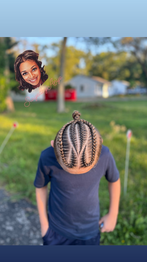 Natural Hair Partial Braids