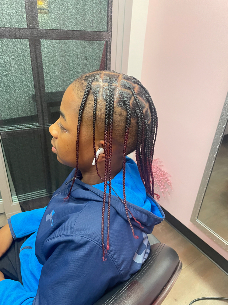 Box Braids Shave Sides Long