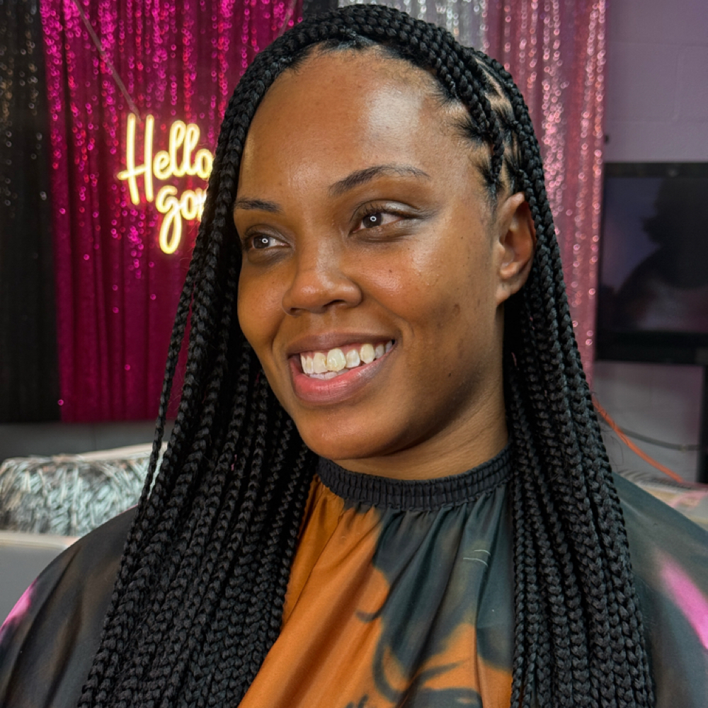 Medium Knotless Braids at Weaves On Wheels in Pittsburgh, PA