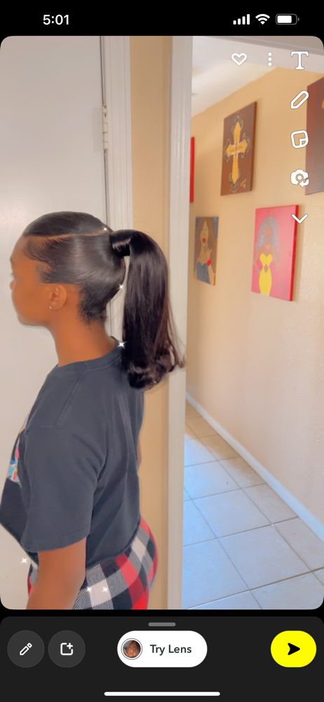 Middle Ponytail