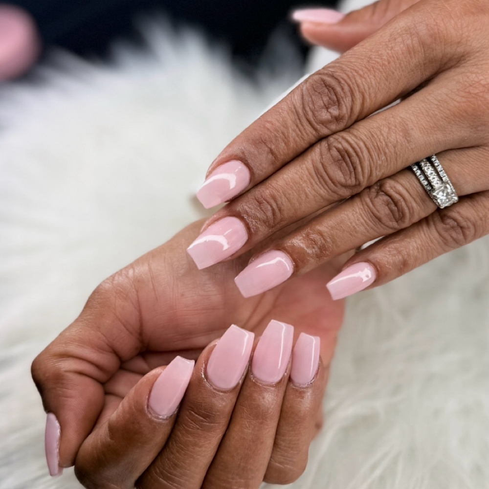 Signature Gel-X Set, Short Coffin at Sparkling Tips Studio in Raleigh, NC