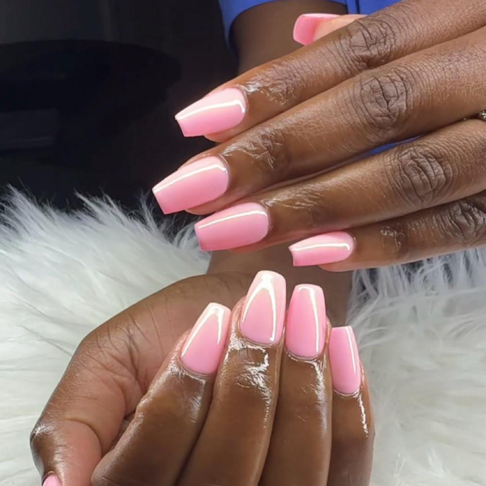 Signature Gel-X Set, Short Coffin at Sparkling Tips Studio in Raleigh, NC