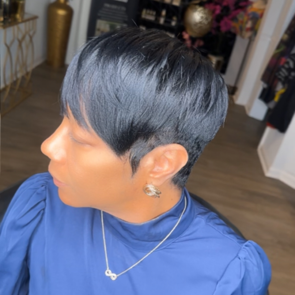 Relaxer Retouch•Cut•Style at Chanel’s Transformation Beauty Bar in Warner Robins, GA