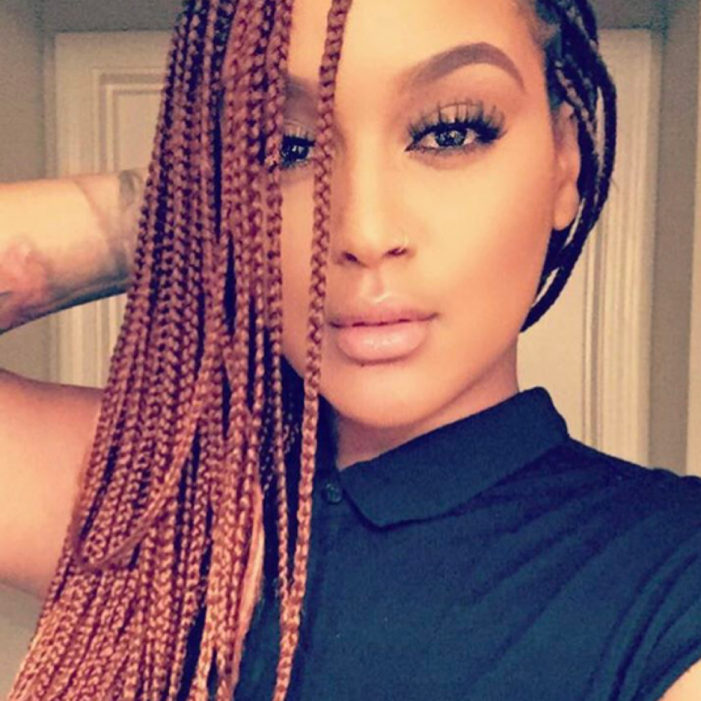 Retouch Box Braids Waist Length at Zara Hair Braiding Salon in 30328