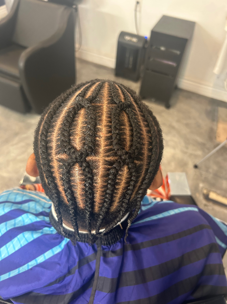 Designed Cornrows Half Head