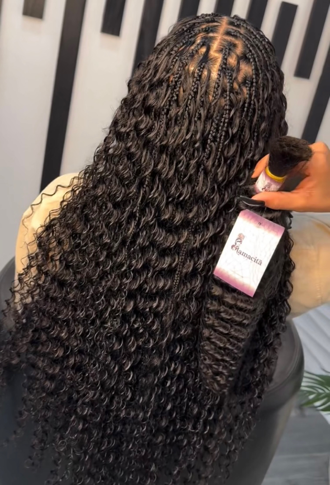 Small Boho Knotless 100% Human at Myrathestylist in Philadelphia, PA