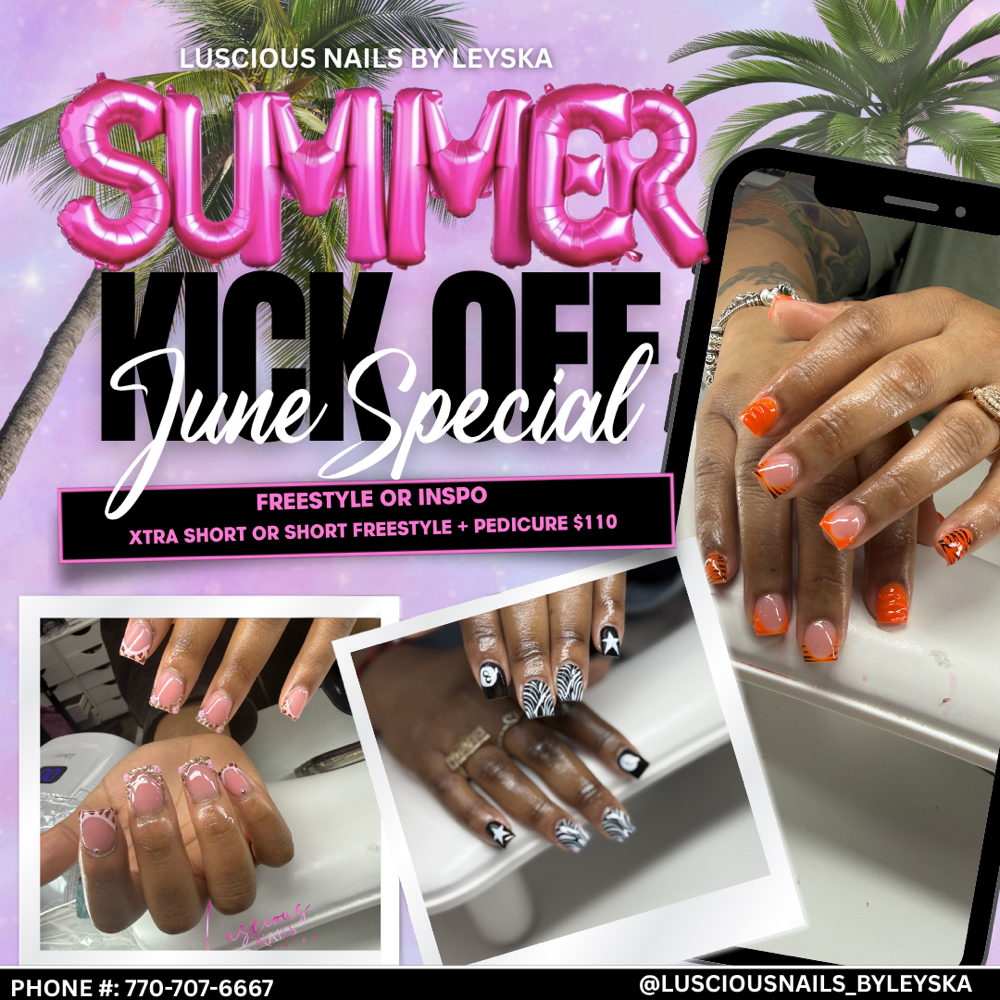 JUNE Only Summer Special at Luscious Nails by Leyska in McDonough, GA
