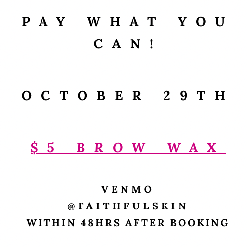 $5 Brow wax Spot Holder