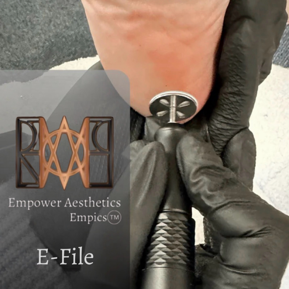 Hybrid E-File Pedicure | Clear Coat at Empower Aesthetics in Canyon Lake, TX