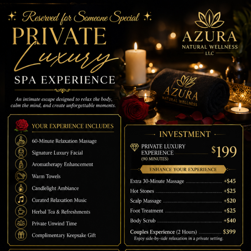 Private Luxury Spa Experience at Azura Natural Wellness in Highland, IN