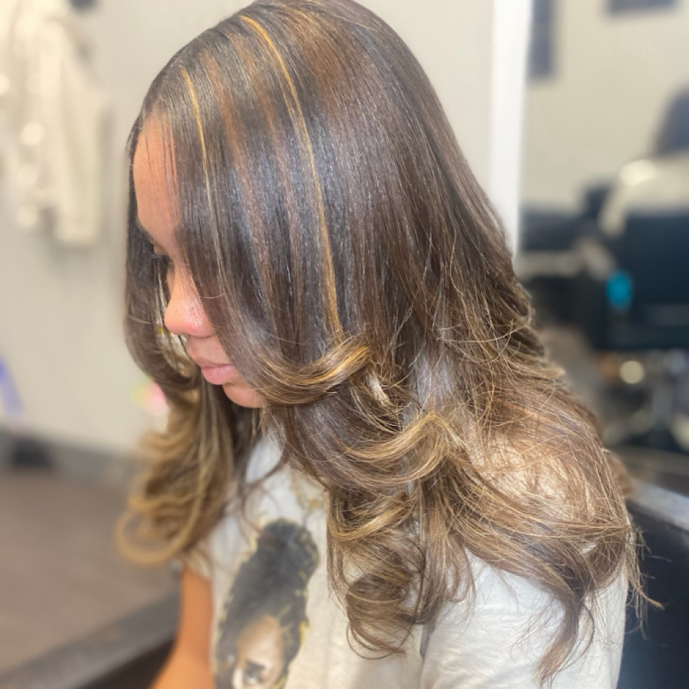 Silk Press + Clip Ins at Divine Kinks and Kurls in Liberty Township, OH