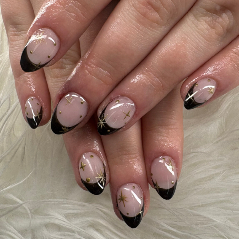 Gelx Simple / Frenchies FullSet at Barbiez Studios in Wichita, KS