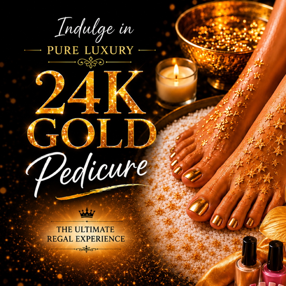 24K GOLD Pedicure at Polished Nail Bar DTLA in Los Angeles, CA