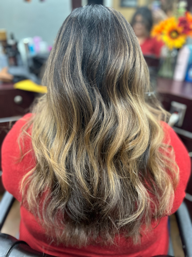 Gray Coverage + Blonding Service