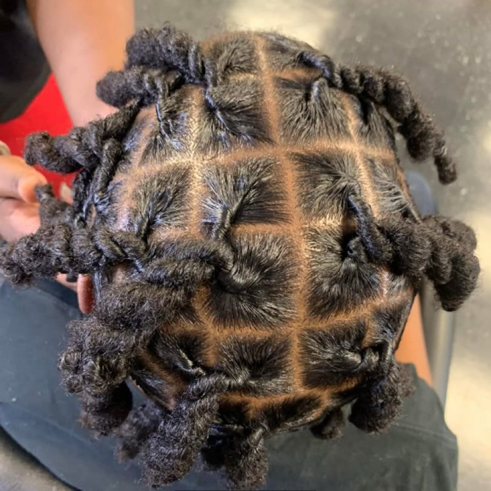 Loc Retwist & Style  (short hair) at The Oasis Natural Hair Salon in Gibsonville, NC
