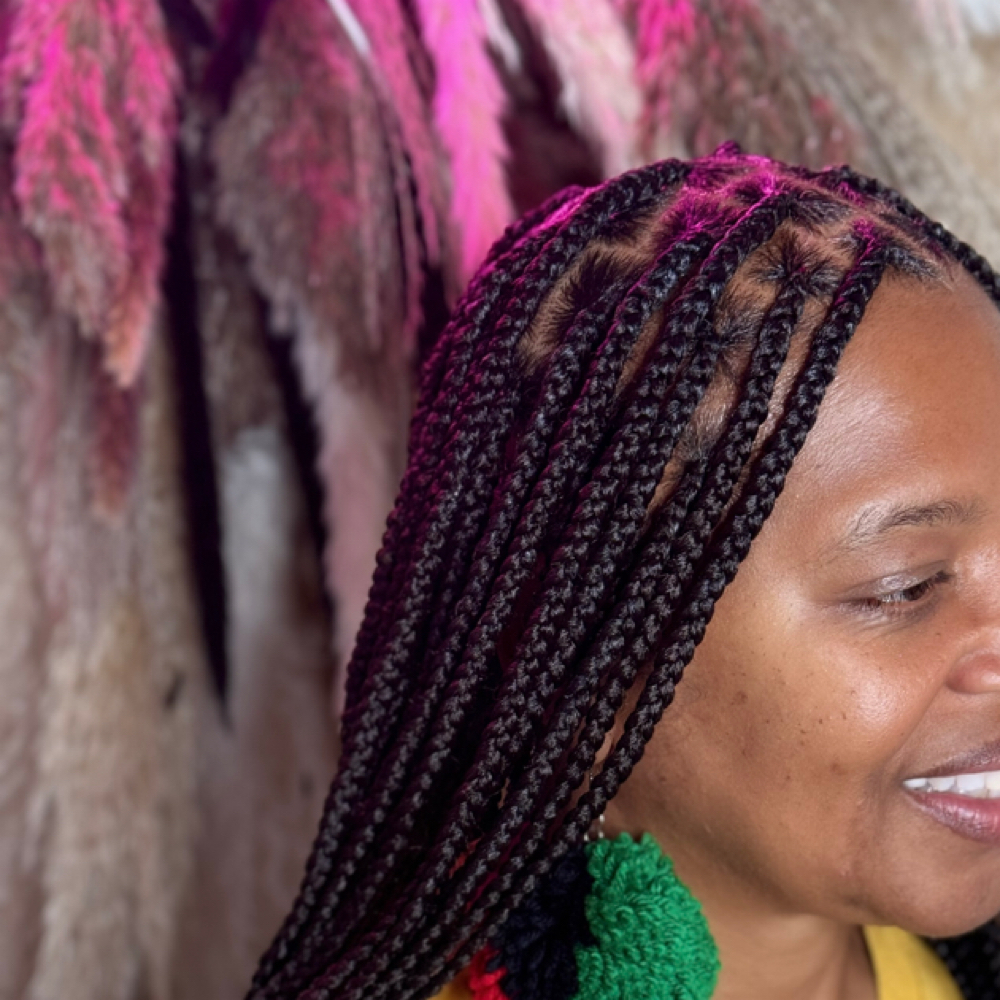 Medium Knotless braids at Akennas Braids in Chesapeake, VA